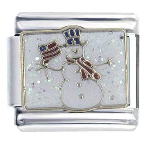Usa Charming Snowman Christmas Italian Charm