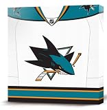 NHL San Jose Sharks White Jersey Canvas Print (12 x 12)