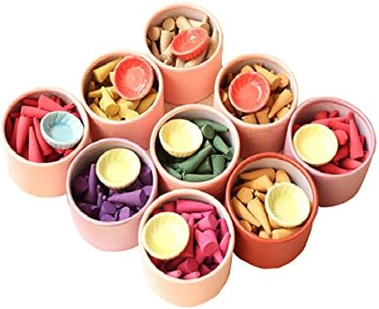 (about 40 pcs/1 box)pagoda incense natural incense sticks Rose Scent Tower sandalwood Spice +tray household Perfume Suits (sandalwood)