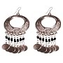 Handcrafted Black Beaded Crescent Waterfall Drop E&hellip <span class="brandLink"> Nina of Egypt </span>