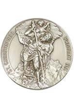 Antique Silver Tone St. Christopher Visor Clip