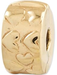 Reflection Beads Silver Gold Plated Hearts Clip Bead Number 1