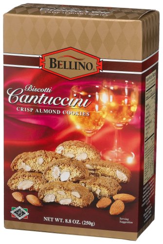 Bellino Cantuccini (Crisp Almond) Cookies, 8.8-Ounce Boxes (Pack of 6) by Bellino