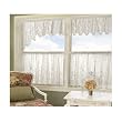 Heritage Lace Floret 68-Inch Wide by 32-Inch Drop Swag Pair, White