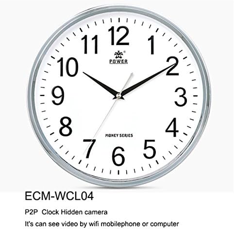 Eternal eyeTM P2p HD Wifi Wall Clock Hidden Camera DVR with 32GB 90degree Lens 30FPS Motion Detection Cycle Recording