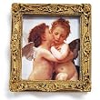 The First Kiss - Gold Frame Magnet with pop-out easel (2-3/4" x 2-1/2")