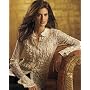 Newport News Tuxedo-ruffle blouse
