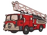 Feuerwehr Feuer Auto Wagen Fahrzeug AUFNÄHER APPLIKATION BÜGELBILD