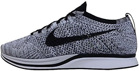 Nike Mens Flyknit Racer Shoes, Sneakers White/Black-Volt (526628-101) (6.5, White/BLACK-VOLT)