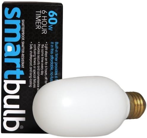 Smart Electric 260 6-Hour Cycle Timer 60-Watt Incandescent Smart Guardian Bulb with Standard Base Socket, Shatter Resistant, Soft White by Smart Electric