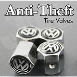 VW Volkswagen Anti-theft CAR Wheel Tire Valve Stem Caps 