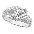 14K White Gold Diamond Ring - 0.18 Ct.