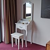 Schmaler Schminktisch Frisiertsich EMMA, 3 Schubladen, weiss, nur 50cm breit