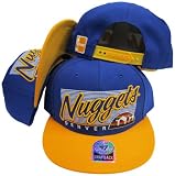 Denver Nuggets Two Tone Plastic Snapback Adjustable Plastic Snap Back Hat / Cap