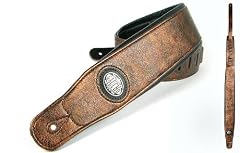 Dark Brown 'Padded Series' Faux Leather Guitar Strap for Electric/Acoustic/Bass Guitar