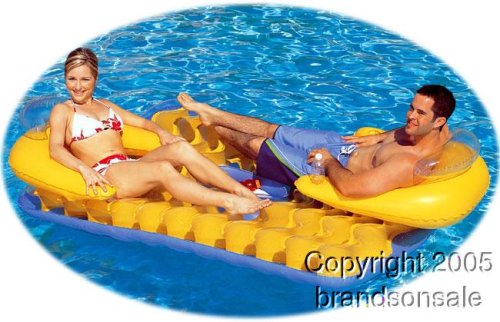 Double Inflatable Swimming Pool Float Lounger