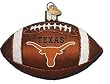 Texas Longhorns Glass Football Ornament