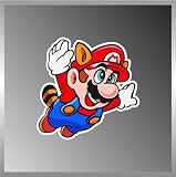 SUPER MARIO RACCOON VINYL DECAL BUMPER STICKER 4