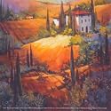 Morning Light Tuscany Art Poster Print by Nancy O'toole, 5x5