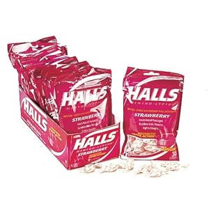 Halls Drops, Strawberry, 30-Count Drops (Pack of 12)