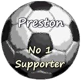 Click for more about Preston North End No 1 Supporter-9cm Round Acrylic Coaster - Danetre Gifts.