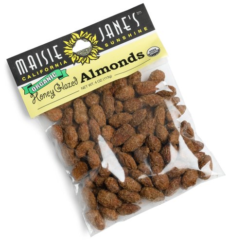 Maisie Jane's Organic Honey Glazed Almonds, 4-Ounce Packages (Pack of 4) by Maisie Jane's