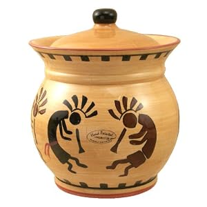 KOKOPELI COOKIE JAR , LARGE CANISTER COOKIE JAR #83276 by