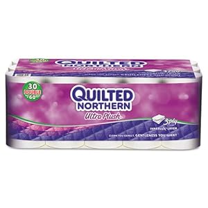 Quilted Northern Bathroom Tissue, 3-Ply, White, 30 Rolls/Carton