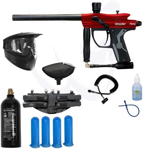 Spyder 2013 Fenix Electronic Paintball Marker Gun Power Package - Hot Red