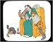 Mouse Pad with human, body, individual, persons, cartoon, people, grandma, cats, person