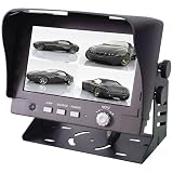 Boyo VTM7000Q 7-Inch Industrial Touch Panel LCD Monitor with Built-In 4 Way Splitter