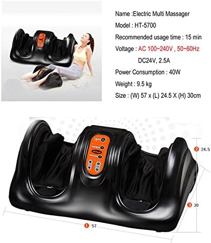 New Electric Foot Massager Shiatsu Homedics Massage for Leg Arm Thigh Ac100~240v