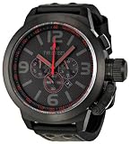 TW Steel Men's TW903 Cool Black Black Leather Strap Watch