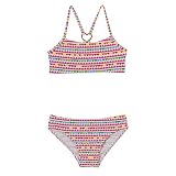 Girls' Circo Multi Hearts Swimsuit - White