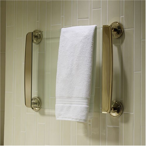 Thermique 37″ Wall Mounted Heated Glass Towel Warmer Polished Brass