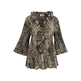 Buy Avenue Plus Size Exotic Ruffled Crinkle Tunic Blouse by Avenue