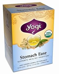 Yogi Stomach Ease, Herbal Tea Supplement, 16-Count Tea Bags (Pack of 6)