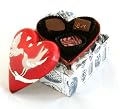 Rococo Love You Hand-Painted Heart with 3 ganaches 