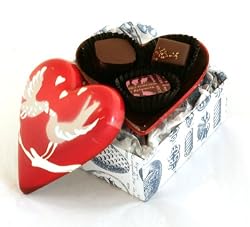 Rococo Love You Hand-Painted Heart with 3 ganaches 