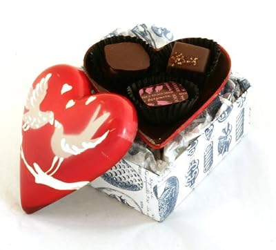Rococo Love You Hand-Painted Heart with 3 ganaches 
