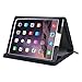 KHOMO iPad Pro Case - Black Zippered PU Folio Leather Executive Case with Removable Cover and Hand Strap Holder For Apple iPad Pro 12.9 Inch Tablet