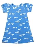 Night Gown Blue Cloud short sleeved Cotton Knit