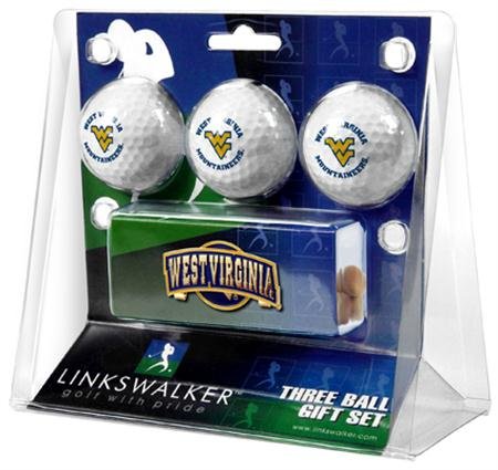 West Virginia Mountaineers Wvu Ncaa Slider Hat Clip 3 Golf Ball Gift Packs