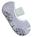 Lupo Women's Essential Wide Strap Yoga Barre Pilates Grip Socks, One-Size Gray