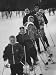 Family of Skiers at the Mt. Snow Ski Resort Photographic Poster Print, 30x40