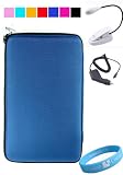 Blue Hard Cube Carrying Case for E-Book Barnes and Nobles Nook + White eLight + Car Charger+ Wristband