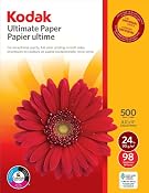 Amazon.com: Kodak Ultimate Paper for Inkjet or Laser Printers, 24 lb. Weight, SFI Certified, Uncoated, 500 Sheets, 1 Ream, 83200: Office Products