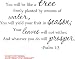 You will be like a tree firmly planted by streams of water, you will yield your fruit in season; your leaves will not wither; and whatever you do will prosper Psalm 1:3 religious wall quotes arts sayings vinyl decals