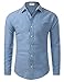 Clovery Mens Casual Oxford Slim Fit Long Sleeve Shirts