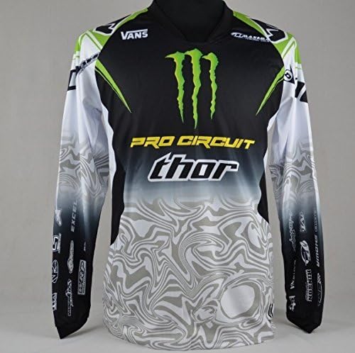 AMA Supercross Men's Black M Long Sleeve Shirt Monster Energy Thor Motocross Model 1
